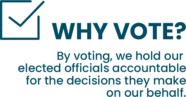 By voting, we hold our elected officials accountable for the decisions they make on our behalf